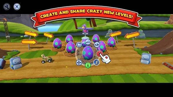 Иллюстрация уровня Joe Danger 2 The Movie с деталями окружения