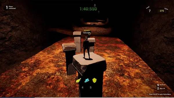 Иллюстрация уровня JUMP! The Floor Is... с деталями окружения