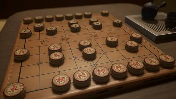 Иллюстрация уровня Just Xiangqi с деталями окружения