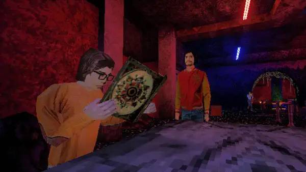 Иллюстрация уровня Laser Tag Massacre с деталями окружения