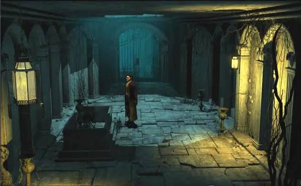 Иллюстрация уровня Last Half of Darkness - Society of the Serpent Moon с деталями окружения