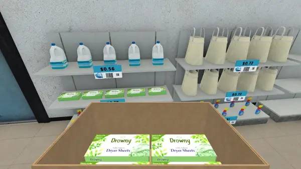 Иллюстрация уровня Laundry Store Simulator с деталями окружения
