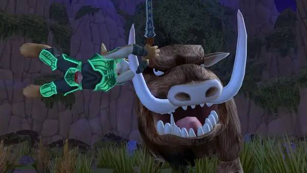 Иллюстрация уровня Legend of Kay Anniversary с деталями окружения