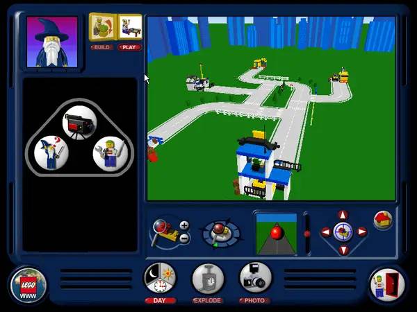 Иллюстрация уровня LEGO Creator с деталями окружения