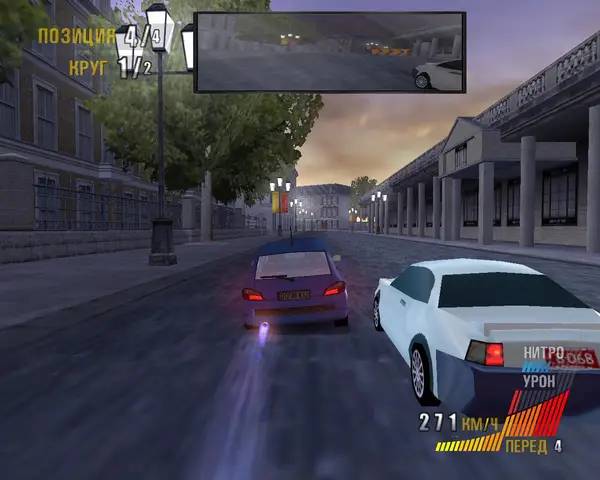 Иллюстрация уровня London Racer World Challenge с деталями окружения