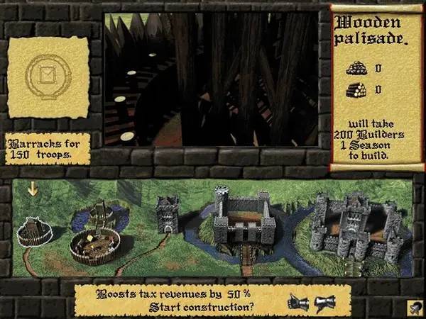 Иллюстрация уровня Lords of the Realm 2 с деталями окружения