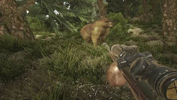 Иллюстрация уровня Mad Hunting Simulator VR с деталями окружения