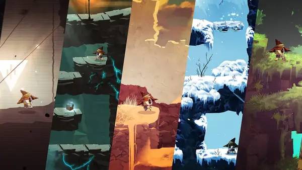 Иллюстрация уровня Magibot с деталями окружения