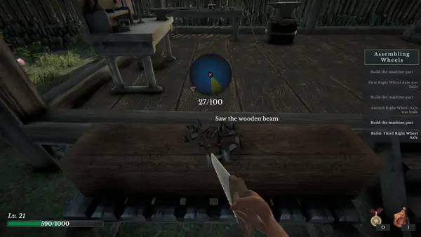 Иллюстрация уровня Medieval Machines Builder с деталями окружения