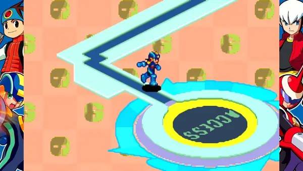 Иллюстрация уровня Mega Man Battle Network Legacy Collection Vol. 1 с деталями окружения
