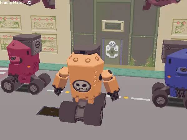 Иллюстрация уровня Mega Man Legends с деталями окружения