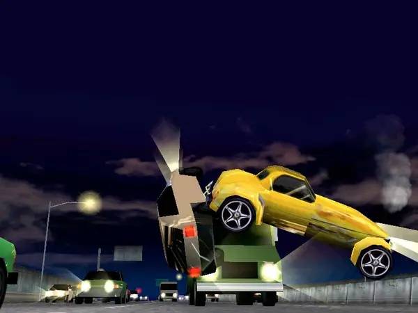 Иллюстрация уровня Midtown Madness с деталями окружения