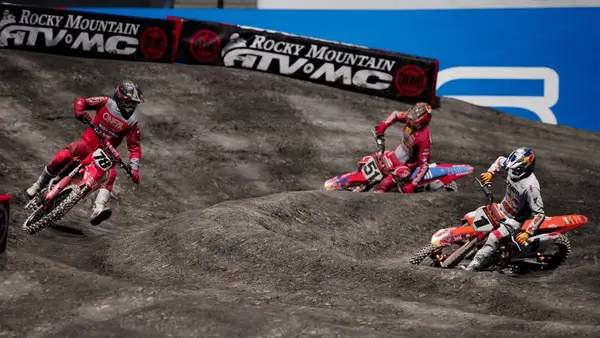 Иллюстрация уровня Monster Energy Supercross - The Official Videogame 6 с деталями окружения