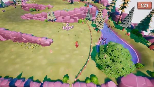 Иллюстрация уровня Moo Moo Move с деталями окружения