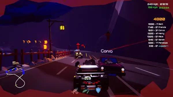 Иллюстрация уровня Motor Strike Racing Rampage с деталями окружения