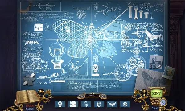 Иллюстрация уровня Mystery Case Files Moths to a Flame с деталями окружения