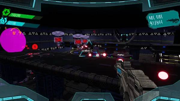 Иллюстрация уровня NecroCore с деталями окружения