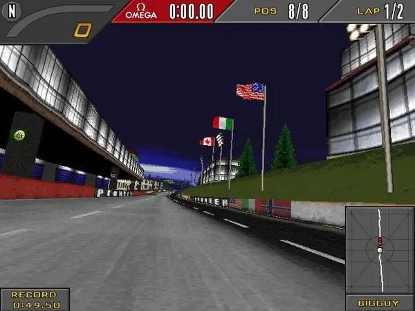 Иллюстрация уровня Need for Speed 2 Special Edition с деталями окружения