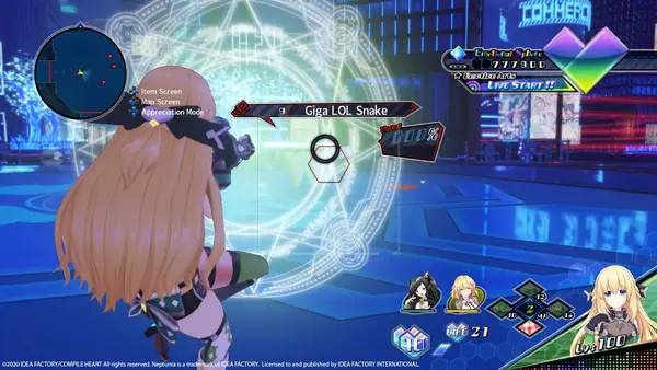 Иллюстрация уровня Neptunia Virtual Stars с деталями окружения