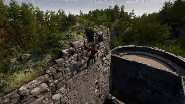 Иллюстрация уровня New Heights  Realistic Climbing and Bouldering с деталями окружения
