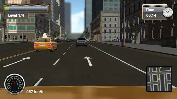 Иллюстрация уровня New York Taxi Simulator с деталями окружения