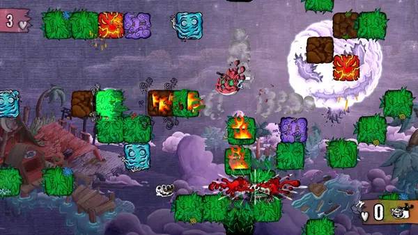 Иллюстрация уровня Ninza с деталями окружения