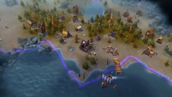 Иллюстрация уровня Northgard с деталями окружения