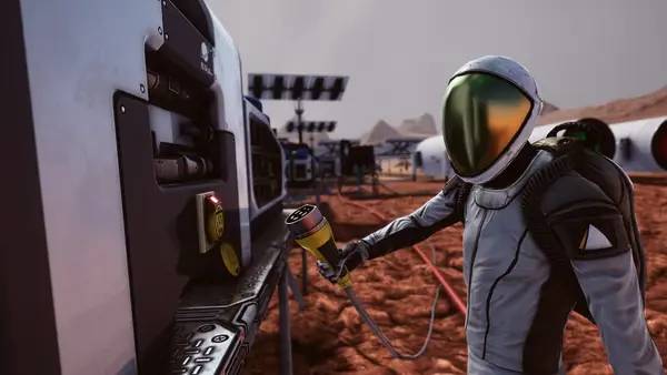 Иллюстрация уровня Occupy Mars The Game с деталями окружения