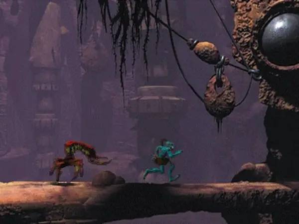 Иллюстрация уровня Oddworld Abe's Oddysee с деталями окружения