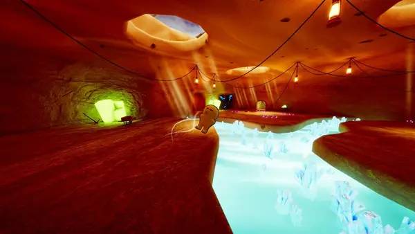 Иллюстрация уровня Orbo's Odyssey с деталями окружения