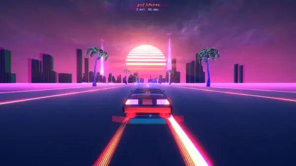 Иллюстрация уровня OutDrive с деталями окружения