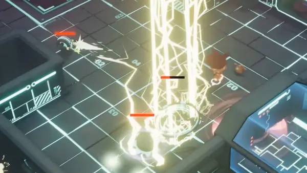 Иллюстрация уровня Overpower с деталями окружения