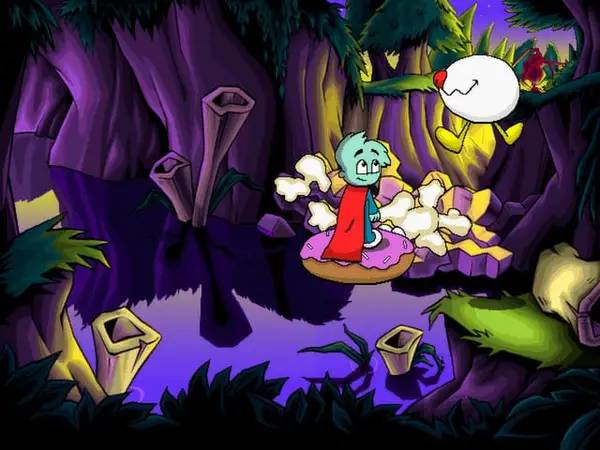 Иллюстрация уровня Pajama Sam 3  You Are What You Eat From Your Head To Your Feet с деталями окружения