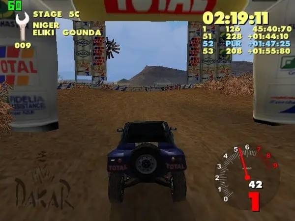 Иллюстрация уровня Paris-Dakar Rally с деталями окружения