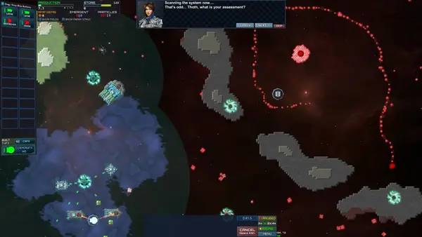 Иллюстрация уровня Particle Fleet Emergence с деталями окружения