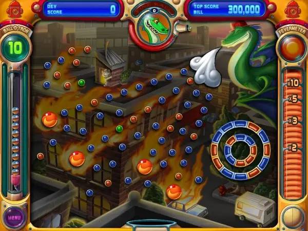 Иллюстрация уровня Peggle Nights с деталями окружения