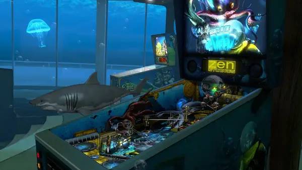 Иллюстрация уровня Pinball FX2 VR с деталями окружения