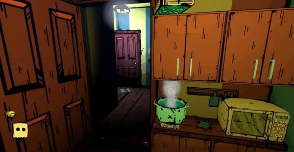 Иллюстрация уровня Pizza Ghest с деталями окружения