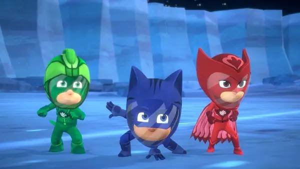 Иллюстрация уровня PJ MASKS HEROES OF THE NIGHT с деталями окружения