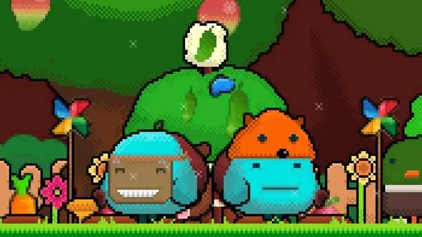 Иллюстрация уровня Plantera 2 Golden Acorn с деталями окружения