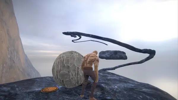 Иллюстрация уровня Pushing It! With Sisyphus с деталями окружения