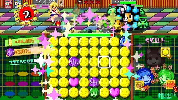 Иллюстрация уровня Puzzle Battler! Mirai с деталями окружения