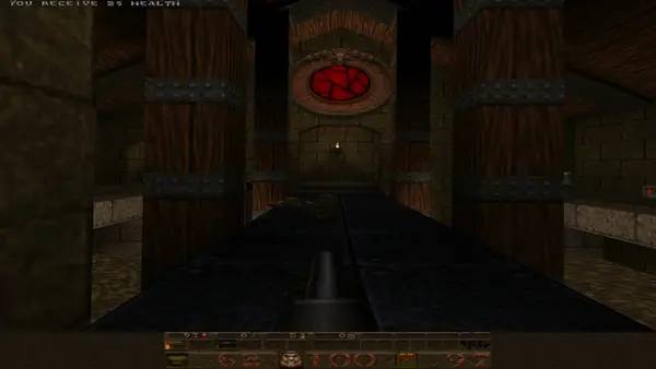 Иллюстрация уровня Quake The Offering с деталями окружения