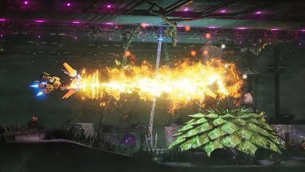 Иллюстрация уровня R-Type Final 2 с деталями окружения