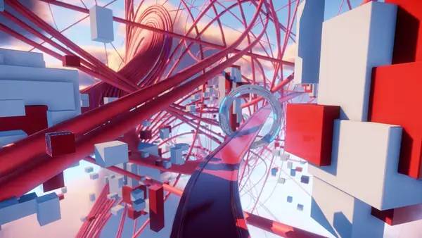 Иллюстрация уровня Racing Glider с деталями окружения