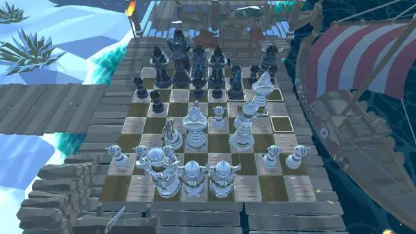 Иллюстрация уровня Ragnarok Chess с деталями окружения