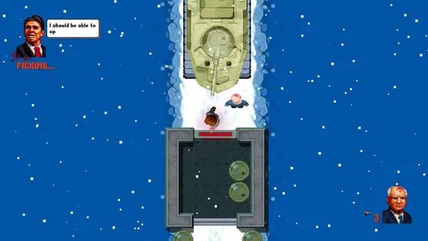 Иллюстрация уровня Reagan Gorbachev с деталями окружения