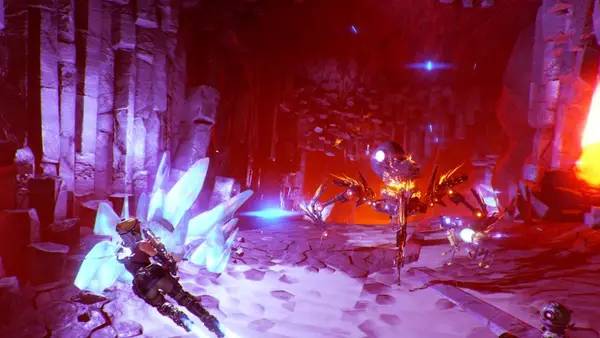 Иллюстрация уровня ReCore Definitive Edition с деталями окружения