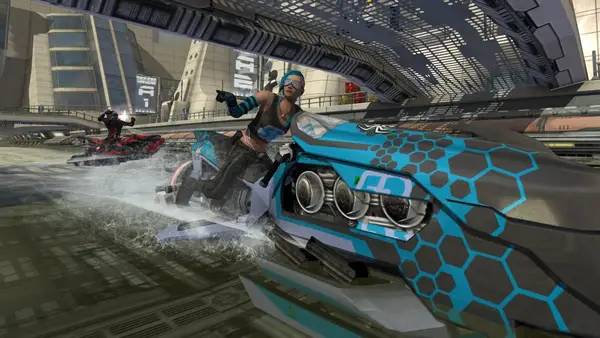 Иллюстрация уровня Riptide GP Renegade с деталями окружения