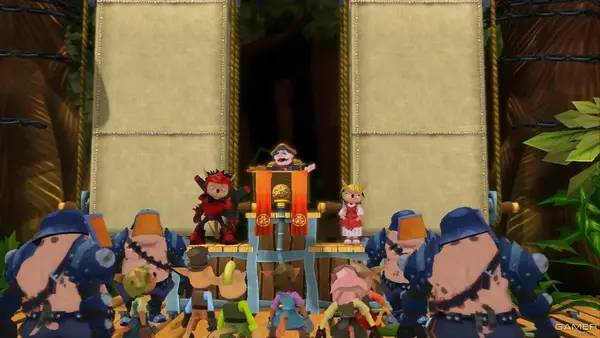 Иллюстрация уровня Rocket Knight с деталями окружения